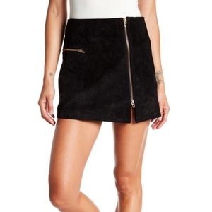 BlankNYC Black Suede Mini Skirt